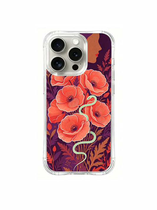 Poppy & Healing Snake iPhone 15 Pro MagSafe Case PhoneCasing for iPhone 15 Pro case