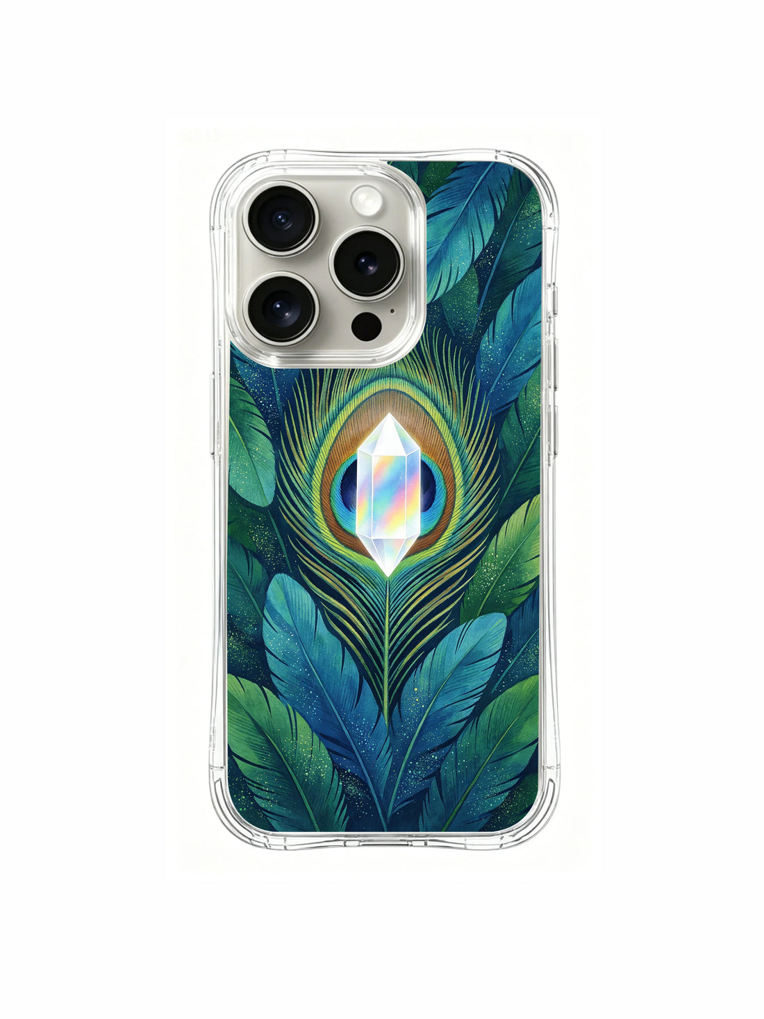 Unique iPhone 15 Pro Case Gift With Peacock Art by PhoneCasing