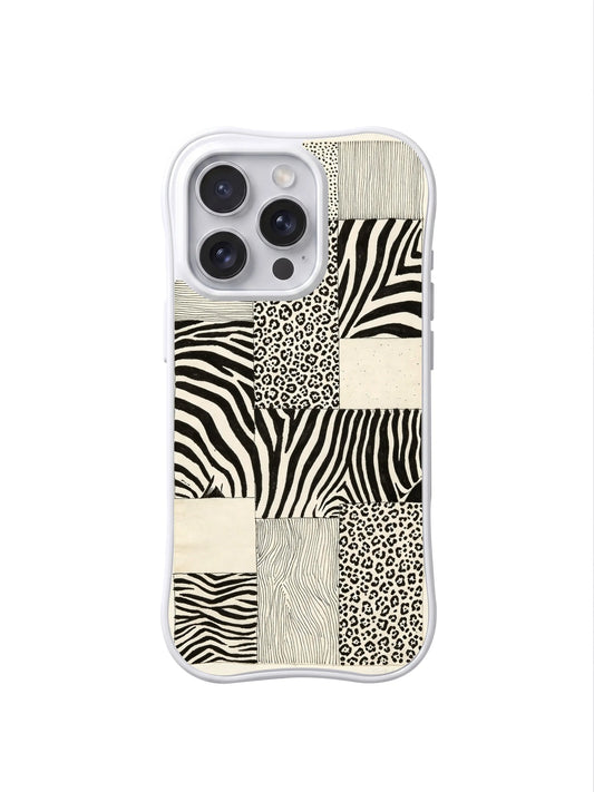Black White Leopard Art iPhone 15 Pro Max Case With Pattern