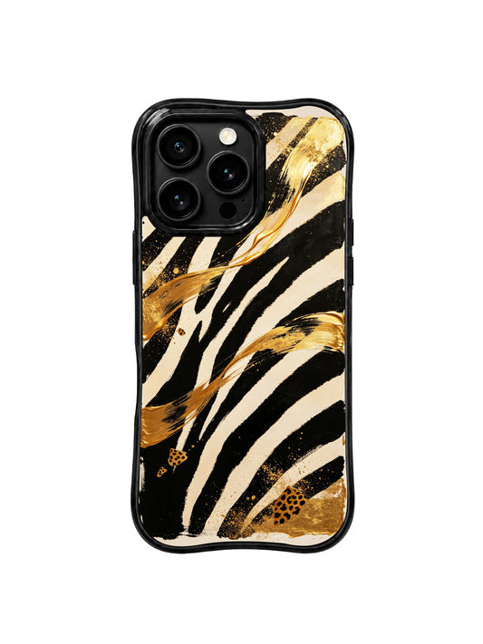 iPhone 15 Pro Max Cases cover image for Cute iPhone 15 Pro Max Case Ideas for Gym Bag Essentials: Gold Zebra Night Celestial
