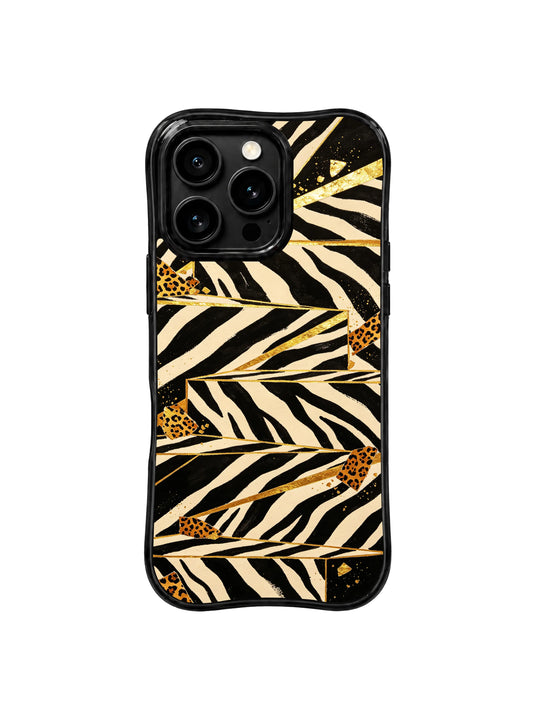 iPhone 15 Pro Max Cases cover image for Which iPhone 15 Pro Max Case Fits a Coquette Romantic Aesthetic?: Zebra Gold Foil Staircase