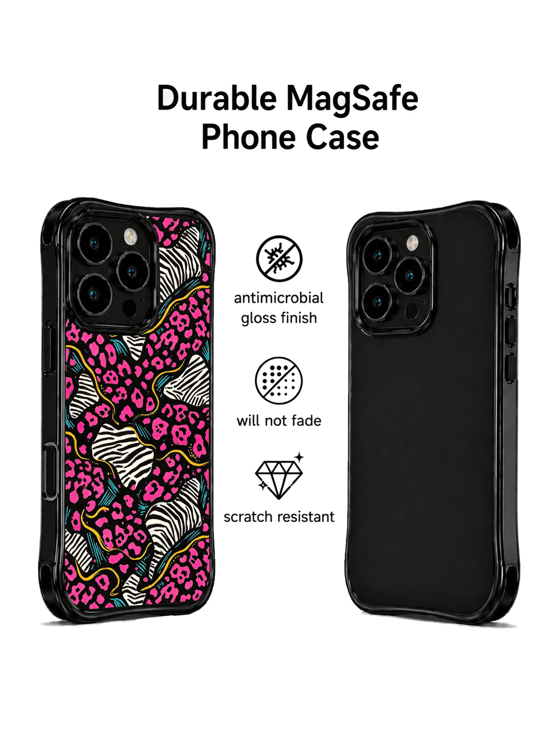 Artistic iPhone 15 Pro Max Case With Wild Pink Spots by PhoneCasing