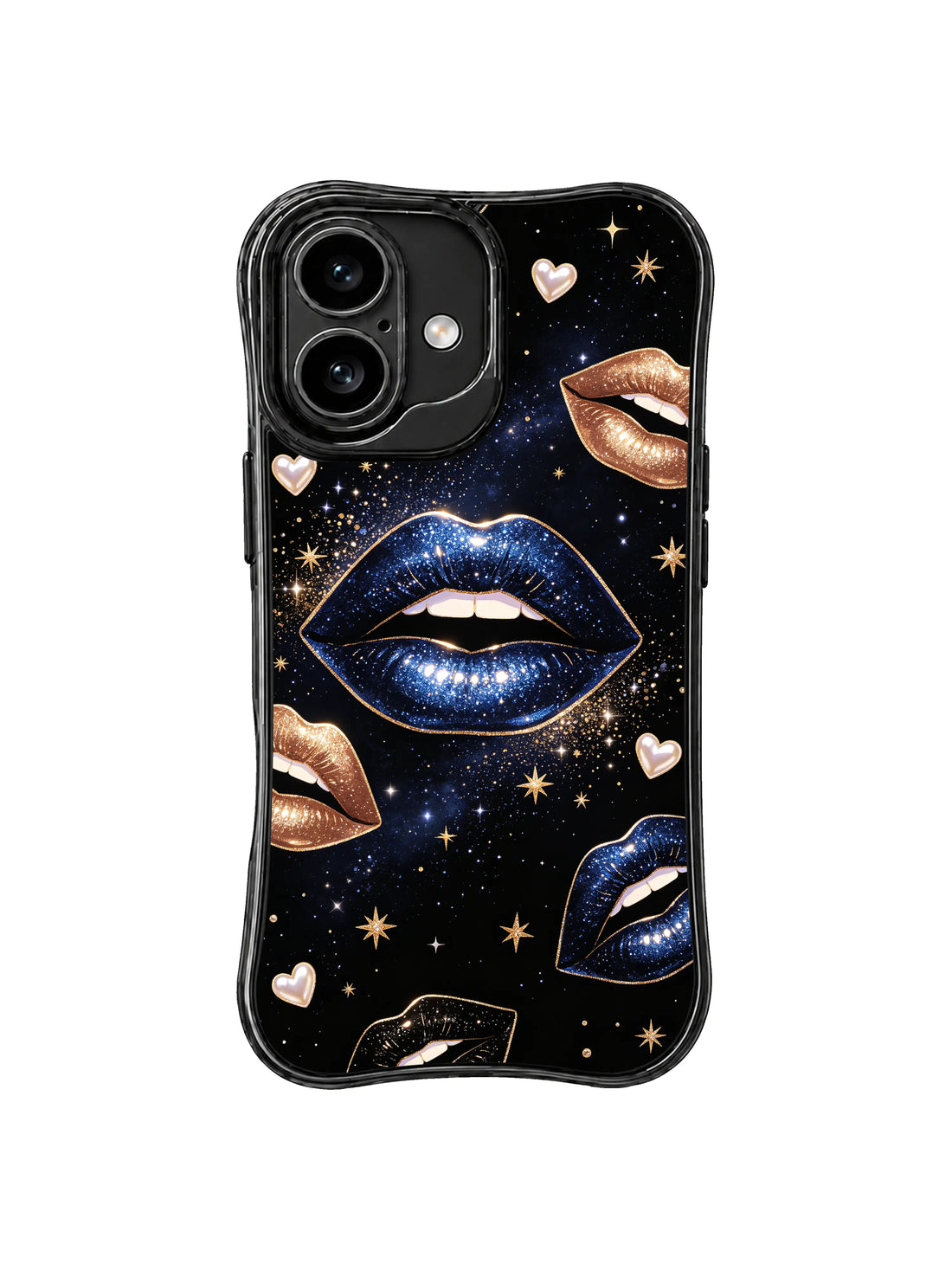 Metallic Blue Night Kiss iPhone 16 Case PhoneCasing for iPhone 16 case