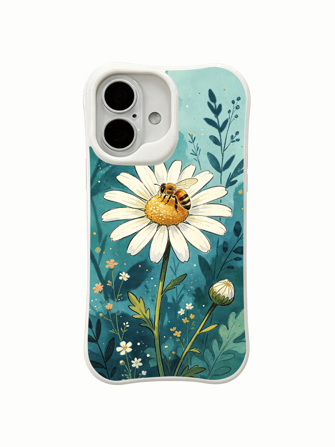 Hidden garden daisy iPhone 16 Plus Case with gentle floral design