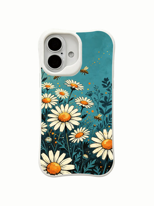 Floral iPhone 16 Plus Case - MagSafe Shockproof Dawn Daisy PhoneCasing for iPhone 16 Plus case