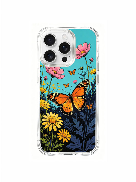 Unique iPhone 16 Pro Max Case Gift With Monarch Garden by PhoneCasing