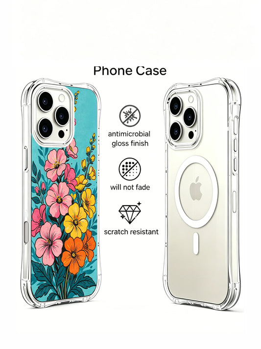Festival bouquet iPhone 16 Pro Max Case with colorful summer flowers