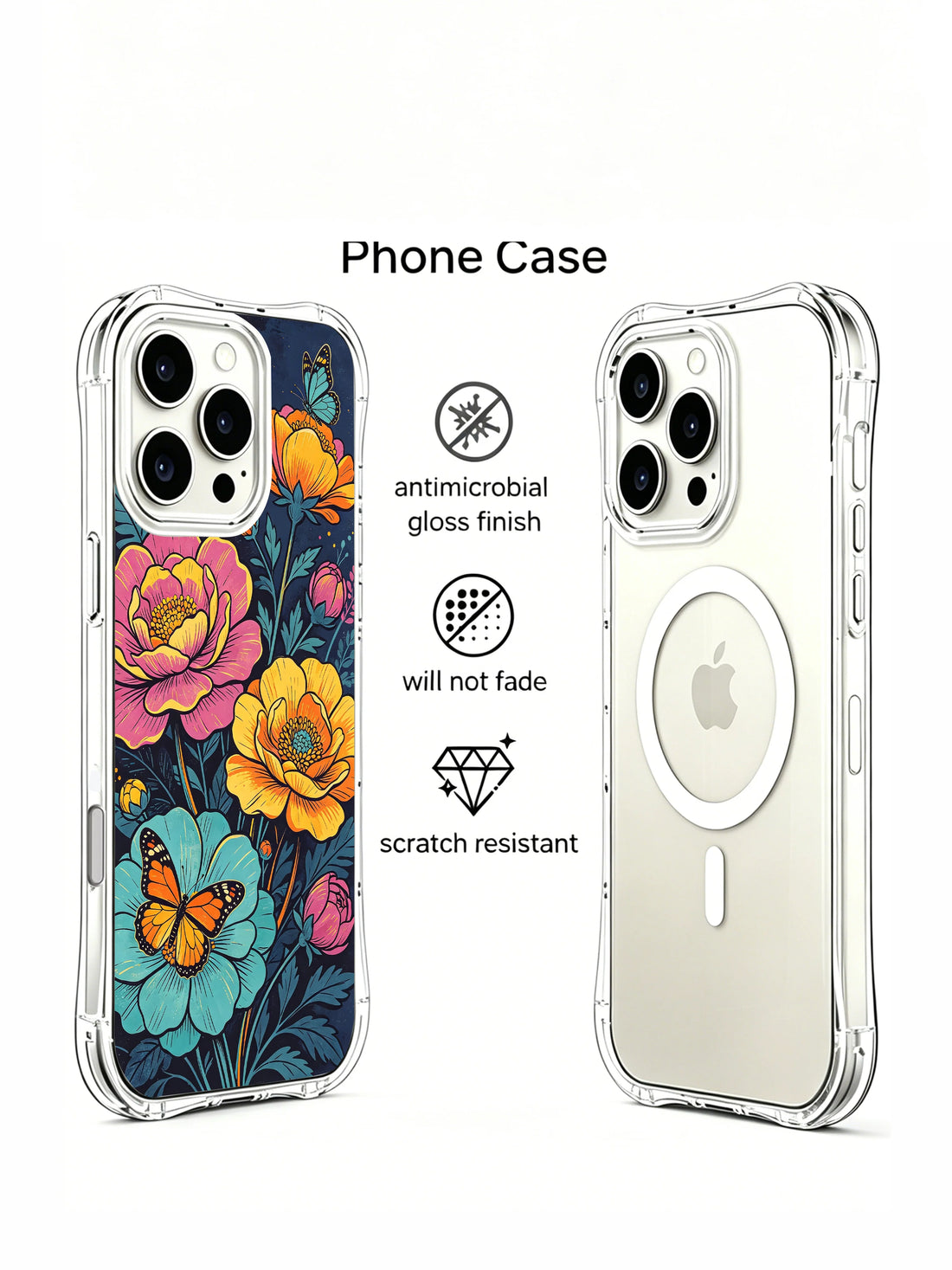 Monarch florals gift iPhone 16 Pro Max Case by PhoneCasing
