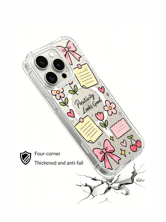 Aesthetic iPhone 16 Pro Max Case With Positive Notes