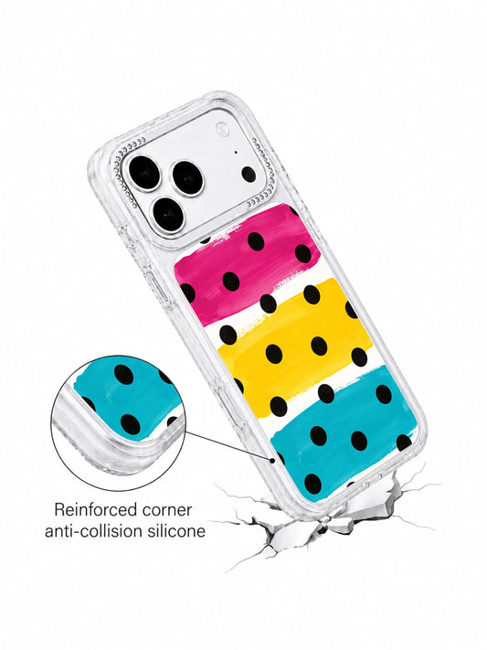 Bold color iPhone 17 Pro Max Case with geometric dot artwork