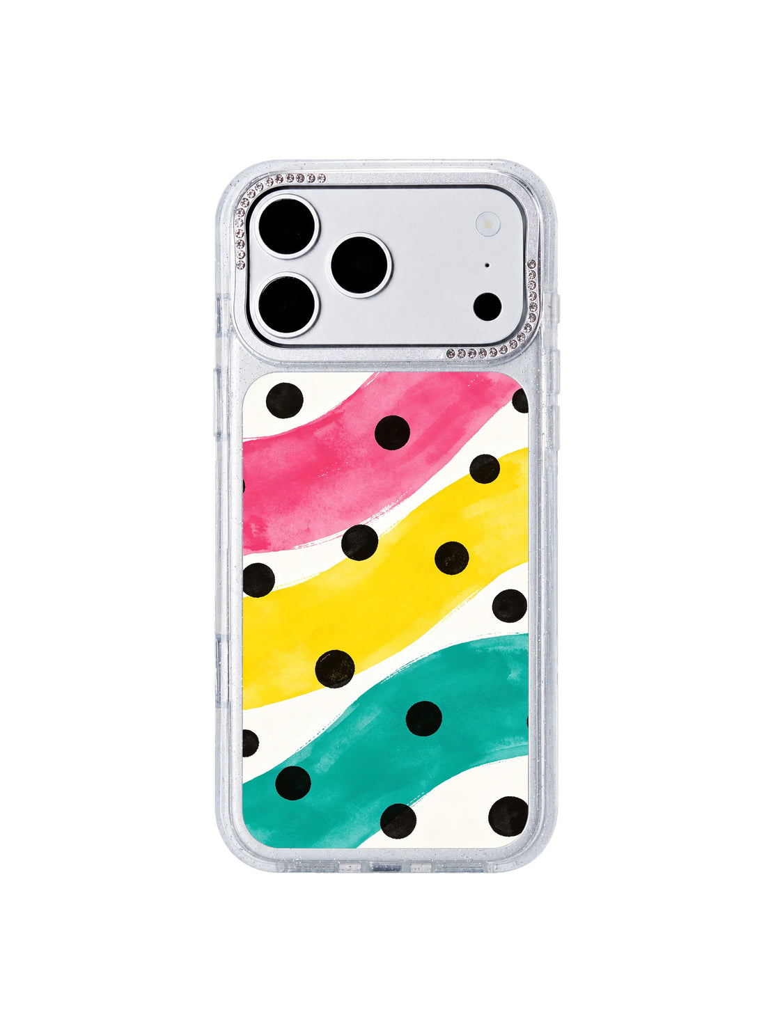 Pop art iPhone 17 Pro Max Case with soda dot rhythm and bright color bands