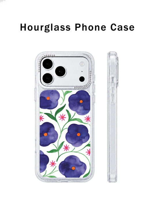 Dark violet bloom iPhone 17 Pro Max Case with night garden print