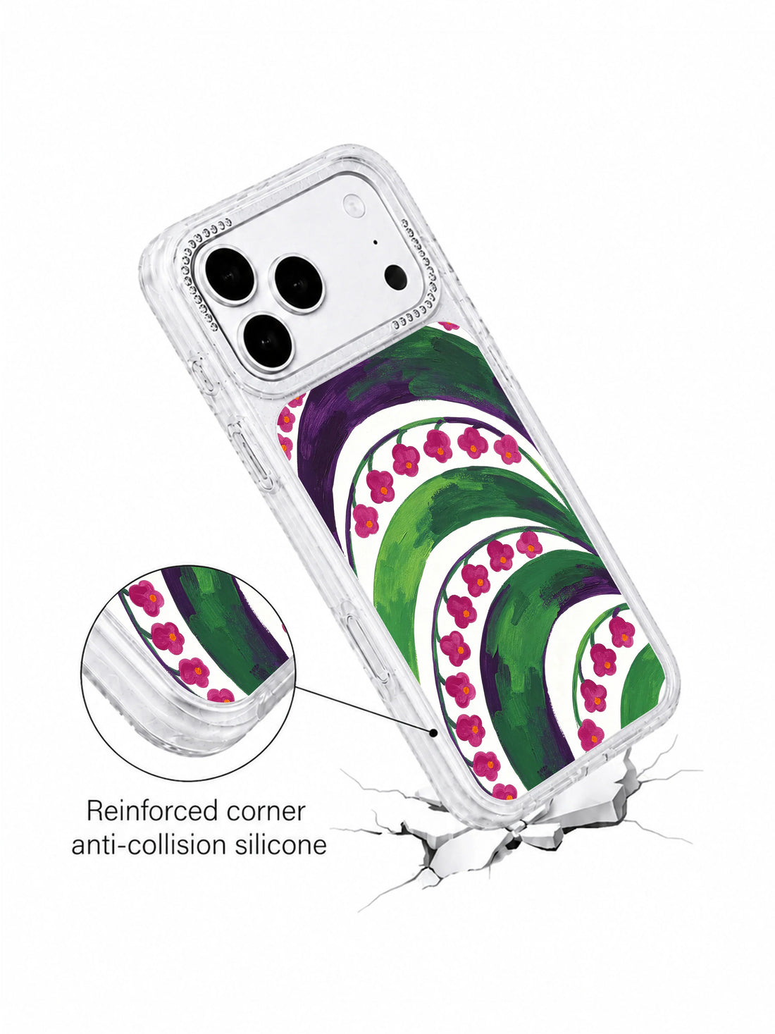 Library violet haze iPhone 17 Pro Max Case with scholarly floral color