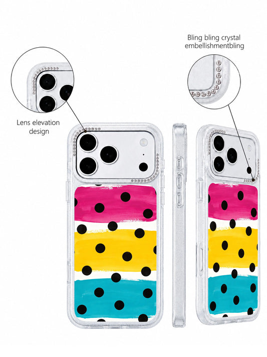 Aesthetic iPhone 17 Pro Max Case with minimal tricolor artwork