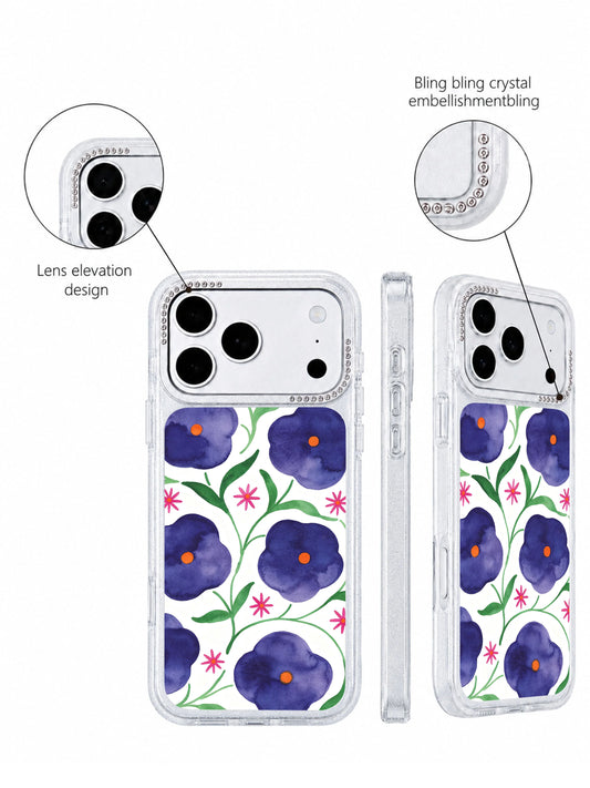 Stellar petal glow iPhone 17 Pro Max Case with dreamy night flower art