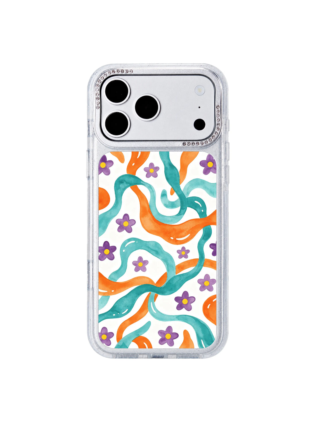 Warm tide symbol iPhone 17 Pro Max Case with orange turquoise art