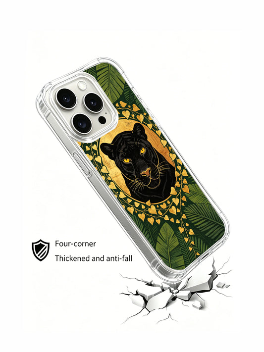 Artistic iPhone 15 Pro Max Case With Ivy Panther Art by PhoneCasing