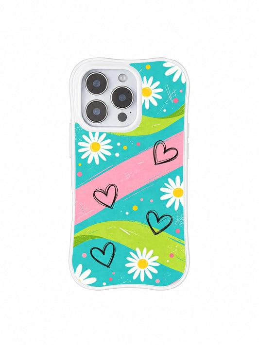 Electric Picnic Flowers Wavy White Wavy MagSafe iPhone 16 Pro Case PhoneCasing for iPhone 16 Pro case