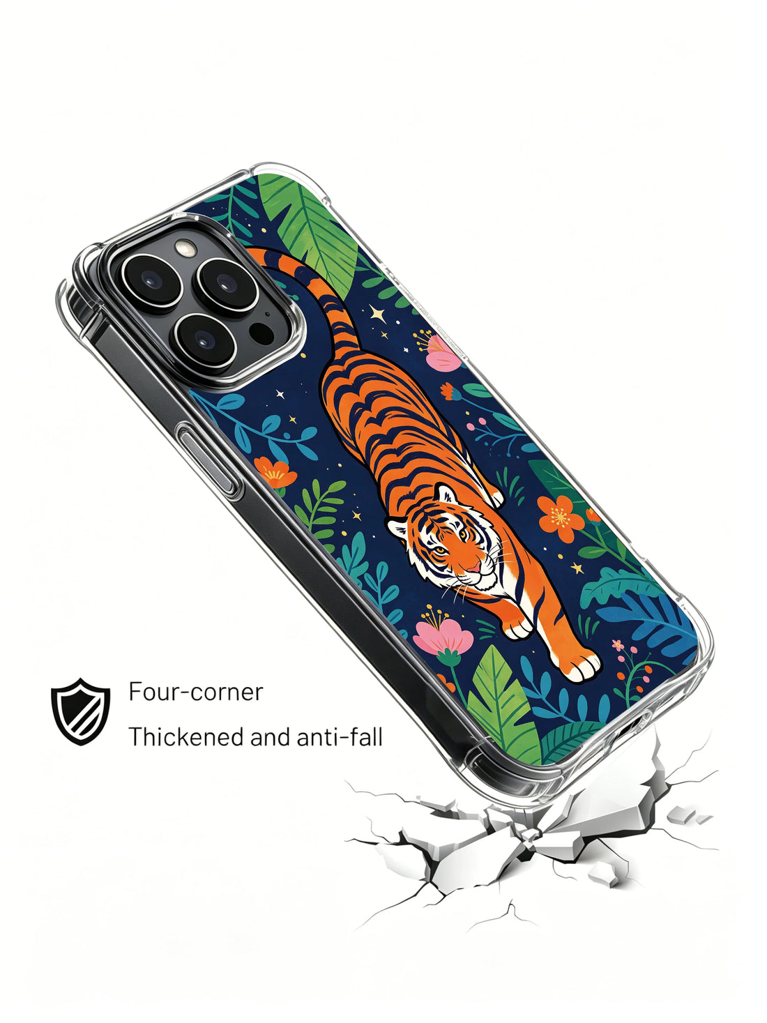 Nocturnal iPhone 13 Pro Case with jungle tiger art