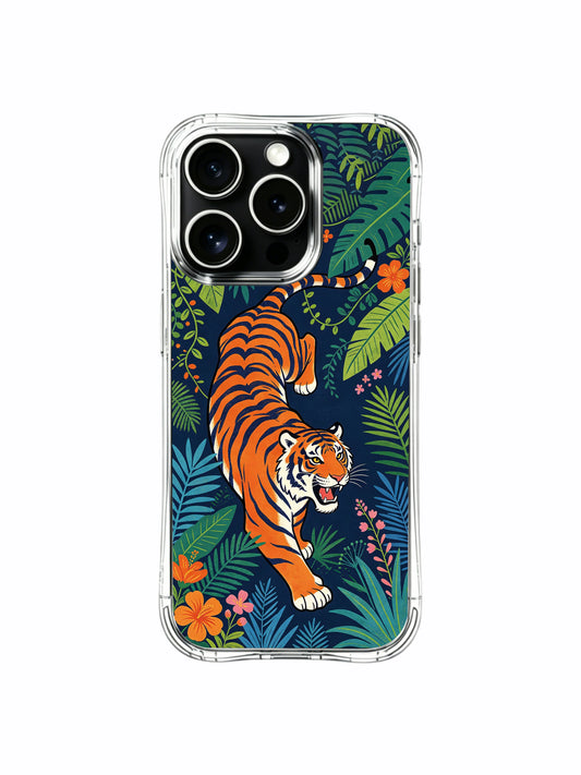 Clear iPhone 13 Pro Case - Night Garden Orange Tiger Tropical PhoneCasing for iPhone 13 Pro case