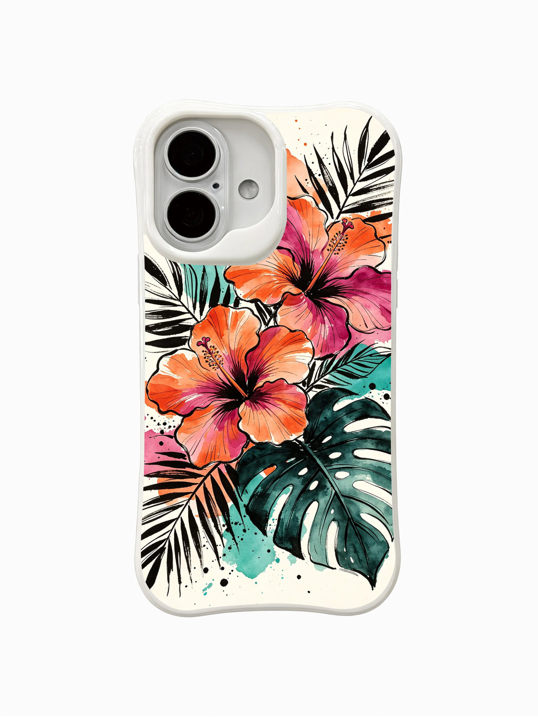 Tropical iPhone 16 Case With Hibiscus Garden Art by PhoneCasing