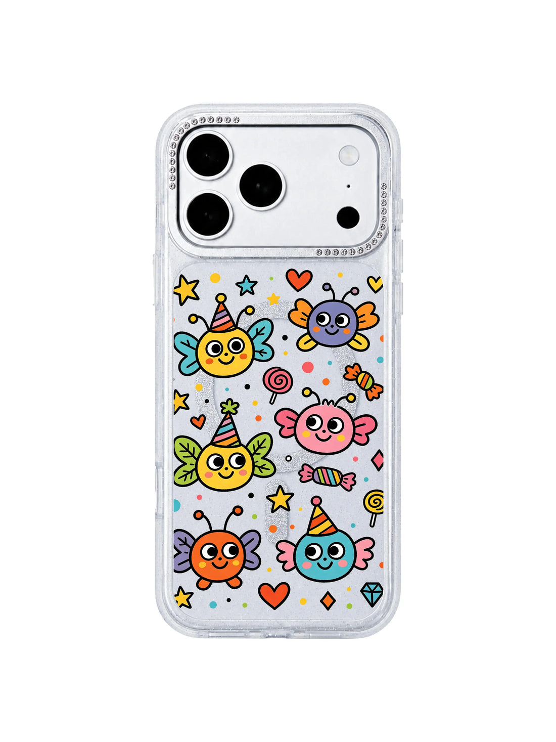 Glitter iPhone 17 Pro Max Case - MagSafe Shockproof Funny Wing Day PhoneCasing for iPhone 17 Pro Max case