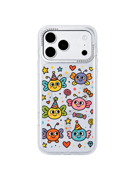 Glitter iPhone 17 Pro Max Case - MagSafe Shockproof Funny Wing Day PhoneCasing for iPhone 17 Pro Max case