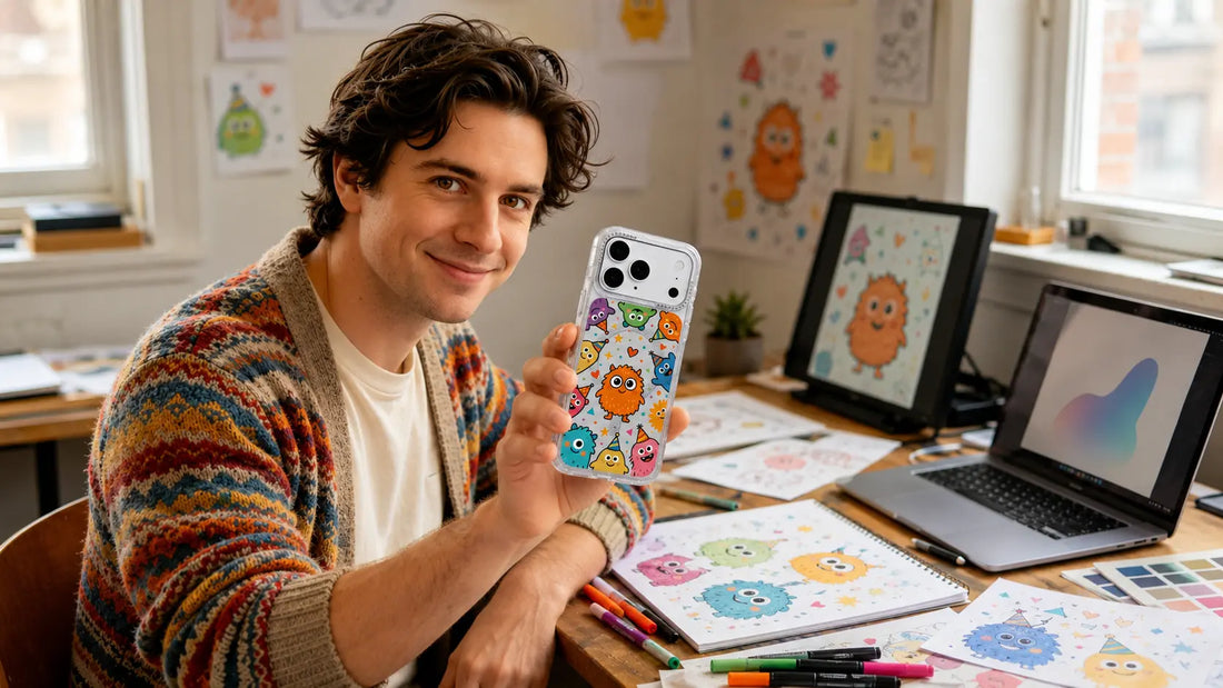 Milo Popkins iPhone 17 Pro Max case with colorful original artwork for emotional design daily mood, blog cover image