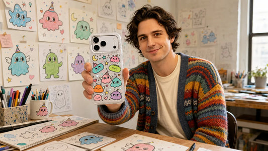 Milo Popkins iPhone 17 Pro Max case with colorful original artwork for hopeful everyday light, blog cover image