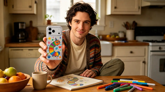 Milo Popkins iPhone 17 Pro Max case with colorful original artwork for brunch outfits, blog cover image