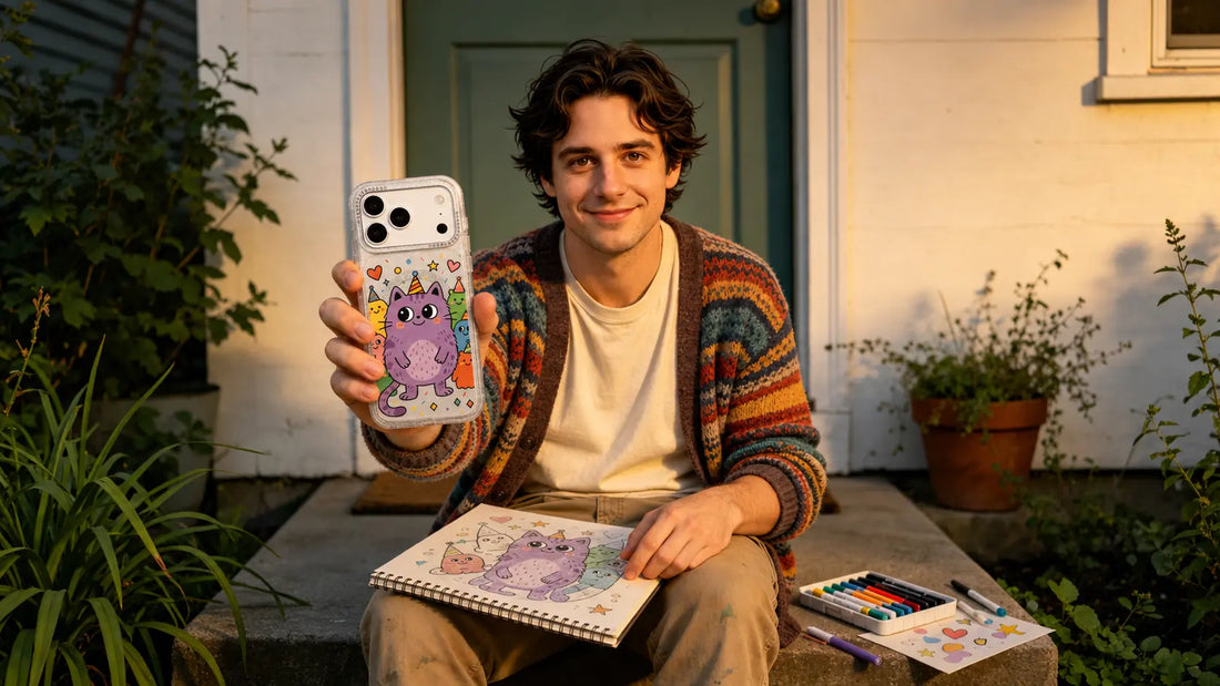 Milo Popkins iPhone 17 Pro Max case with colorful original artwork for travel days, blog cover image