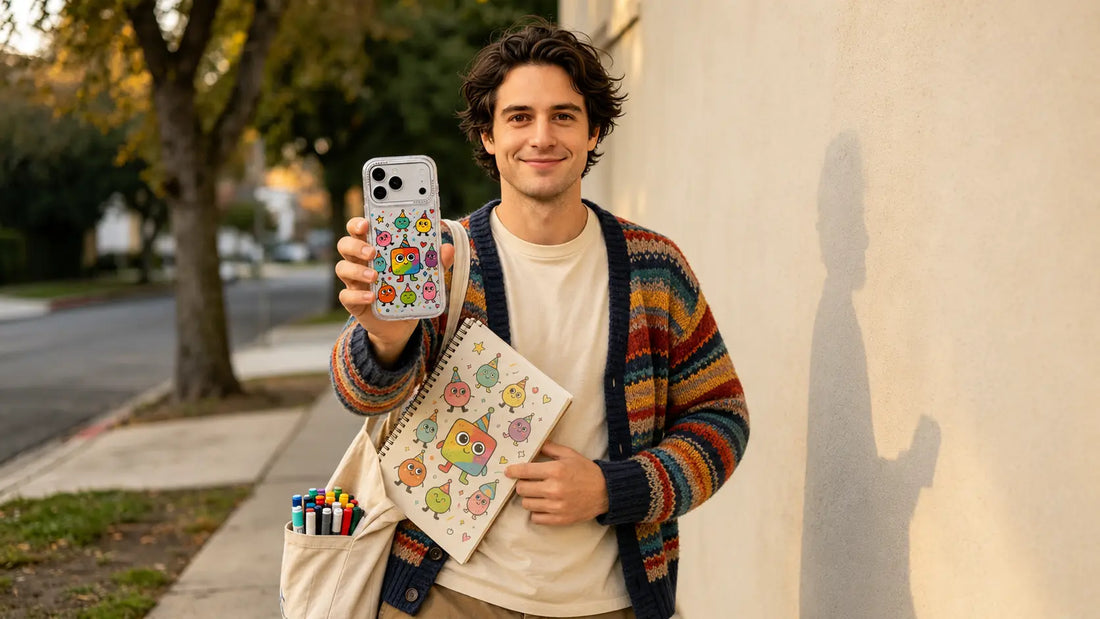 Milo Popkins iPhone 17 Pro Max case with colorful original artwork for artistic everyday style, blog cover image