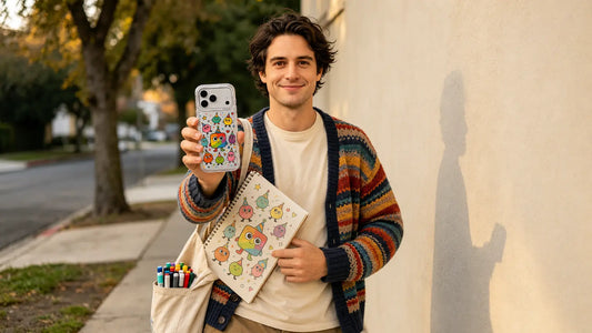 Milo Popkins iPhone 17 Pro Max case with colorful original artwork for artistic everyday style, blog cover image