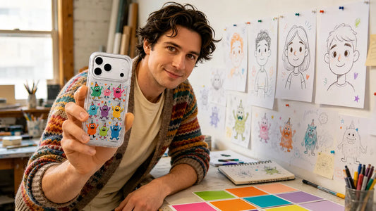 Milo Popkins iPhone 17 Pro Max case with cream and brown original artwork for unique personal style, blog cover image