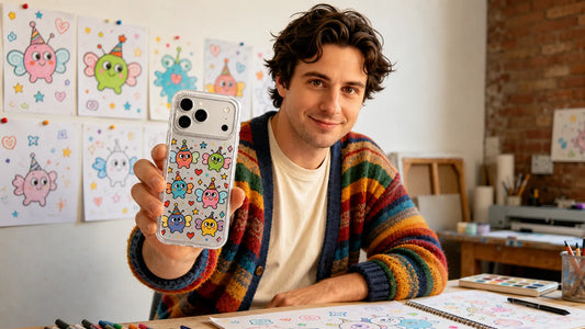 Milo Popkins iPhone 17 Pro Max case with colorful original artwork for wearable art daily style, blog cover image
