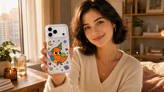 Milo Popkins Orange Moon Monster iPhone 17 Pro Max case lifestyle blog cover 01