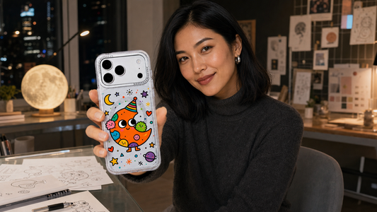 Milo Popkins Orange Moon Monster iPhone 17 Pro Max case lifestyle blog cover 03