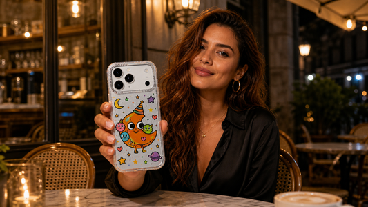 Milo Popkins Orange Moon Monster iPhone 17 Pro Max case lifestyle blog cover 04