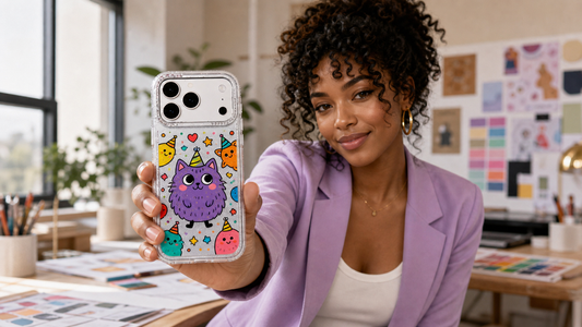 Milo Popkins Purple Cat Monster Smile iPhone 17 Pro Max case lifestyle blog cover 03
