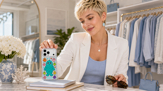 Milo Popkins Seaside Blue Wave Monster iPhone 17 Pro Max case lifestyle blog cover 02