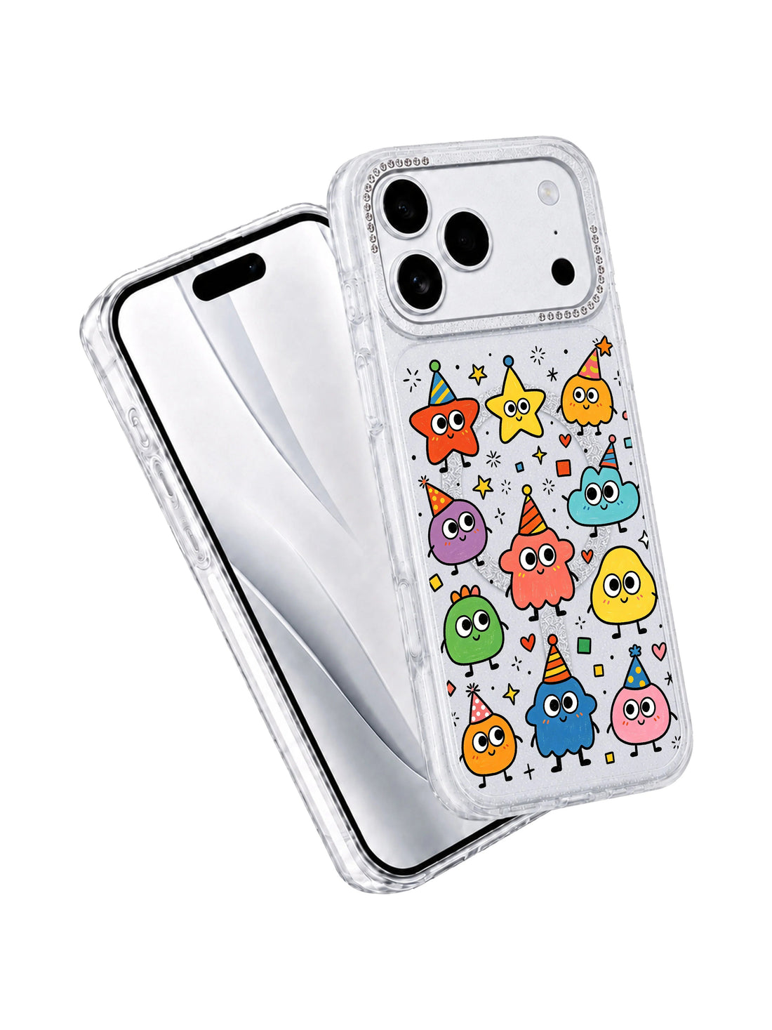 Star hat iPhone 17 Pro Max Case with full pattern monster doodle artwork