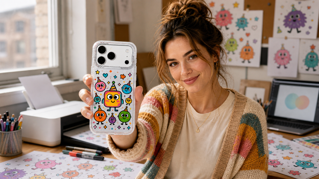 Milo Popkins Whimsical Dream Monster Elevator iPhone 17 Pro Max case correct product lifestyle blog cover 01