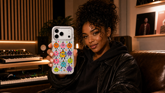 Milo Popkins Whimsical Dream Monster Elevator iPhone 17 Pro Max case correct product lifestyle blog cover 07