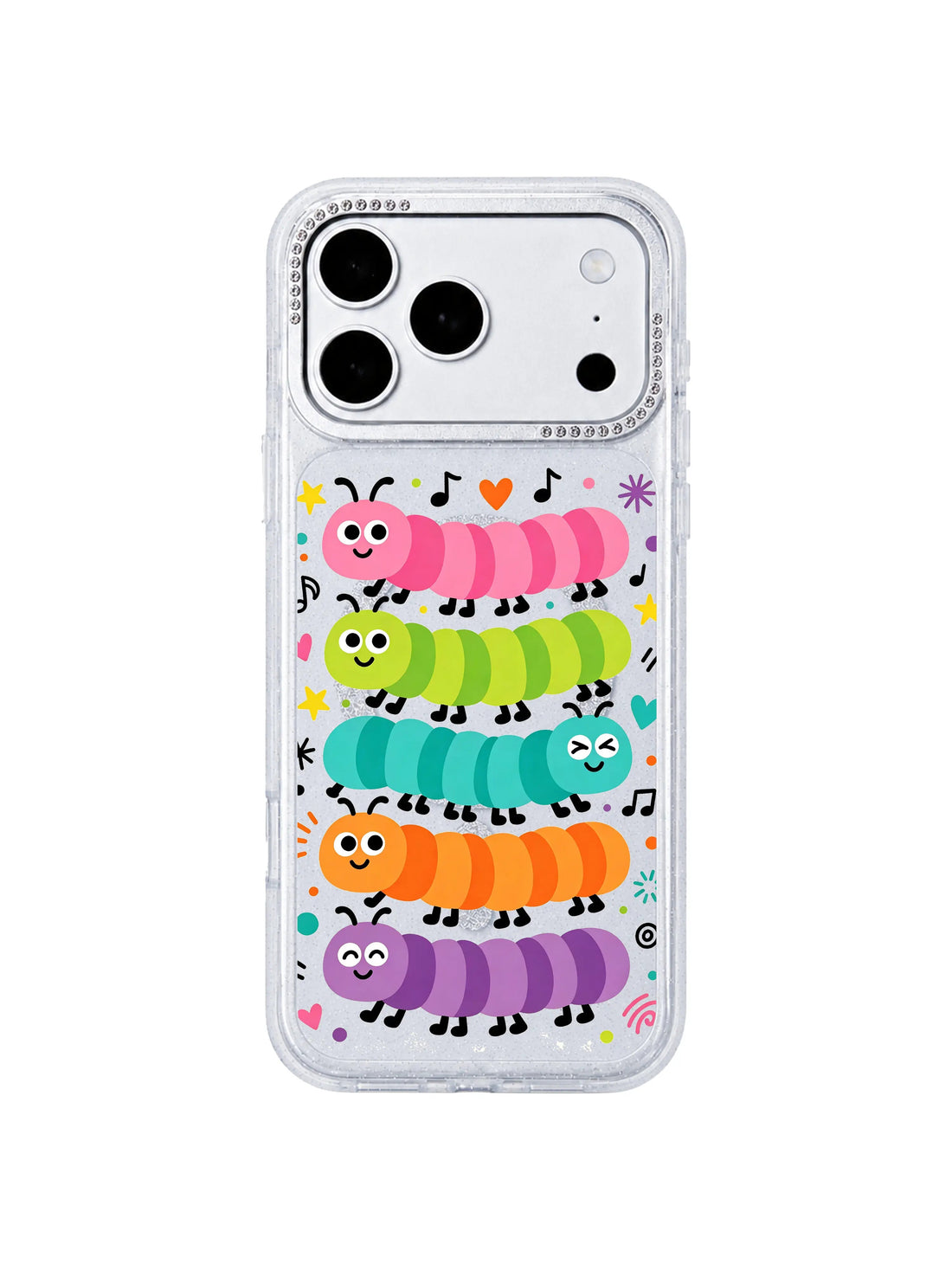 Whimsical Bug Art iPhone 17 Pro Max Case With Tiny Notes
