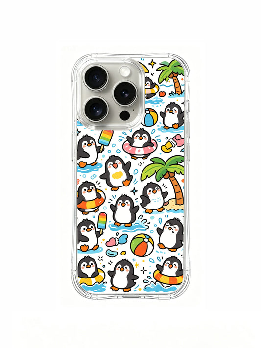 iPhone 16 Pro Cases cover image for Which iPhone 16 Pro Case Fits a Milo Yun Aesthetic?: Penguin Summer and Cream Daisy Love Noise Style Edit 068