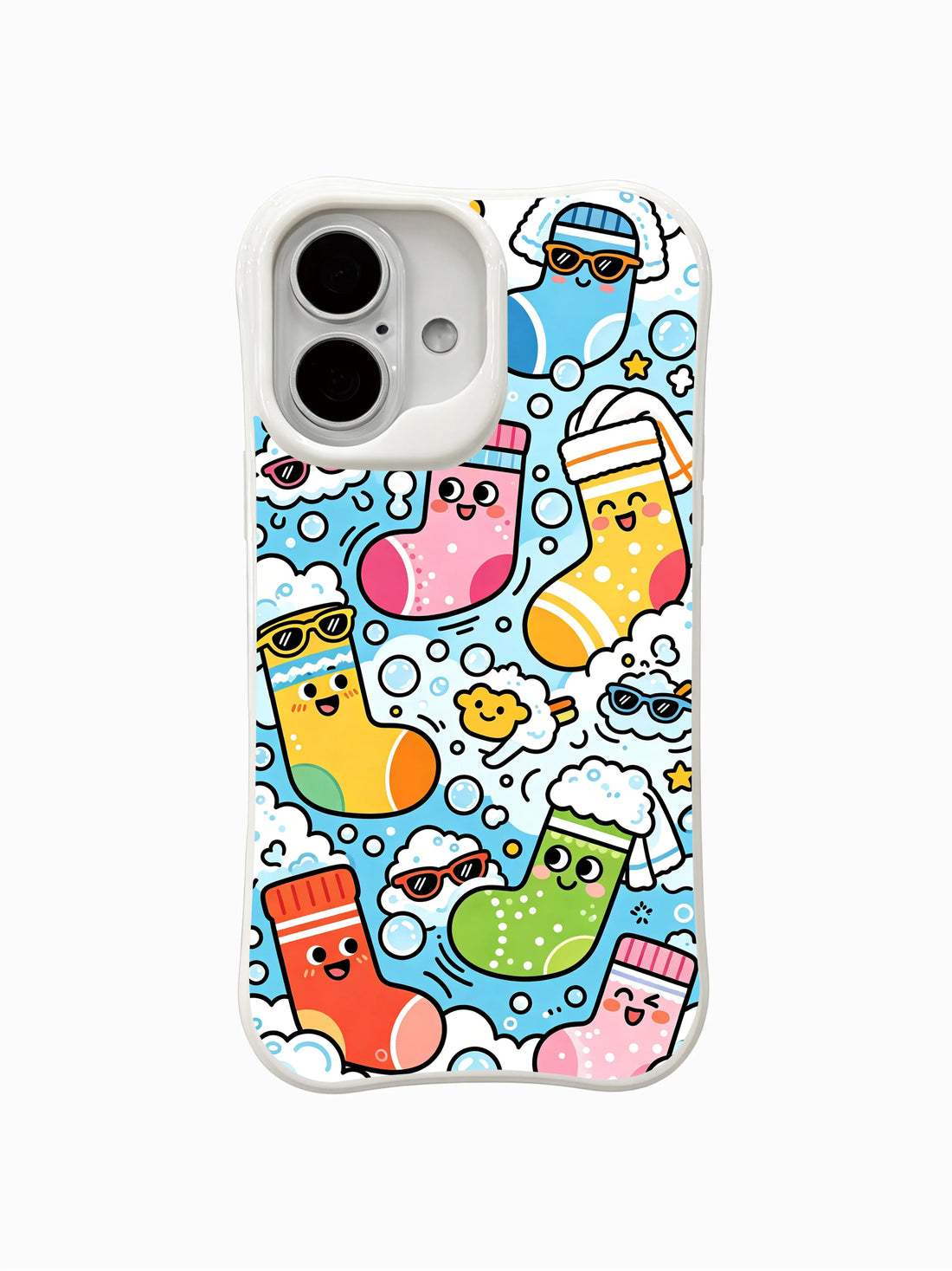 iPhone 16 Plus Cases cover image for Cute iPhone 16 Plus Case Ideas for Gym Bag Essentials: Sock Monster Escape Day