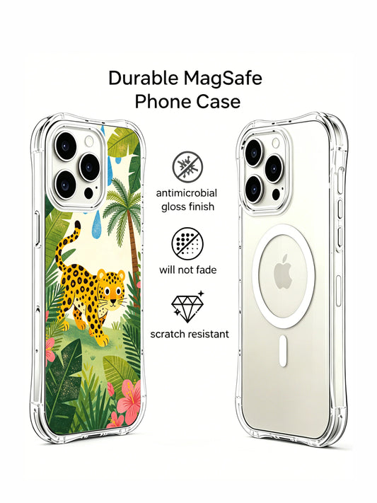 Unique iPhone 15 Pro Max Case Gift With Leopard Flowers by PhoneCasing