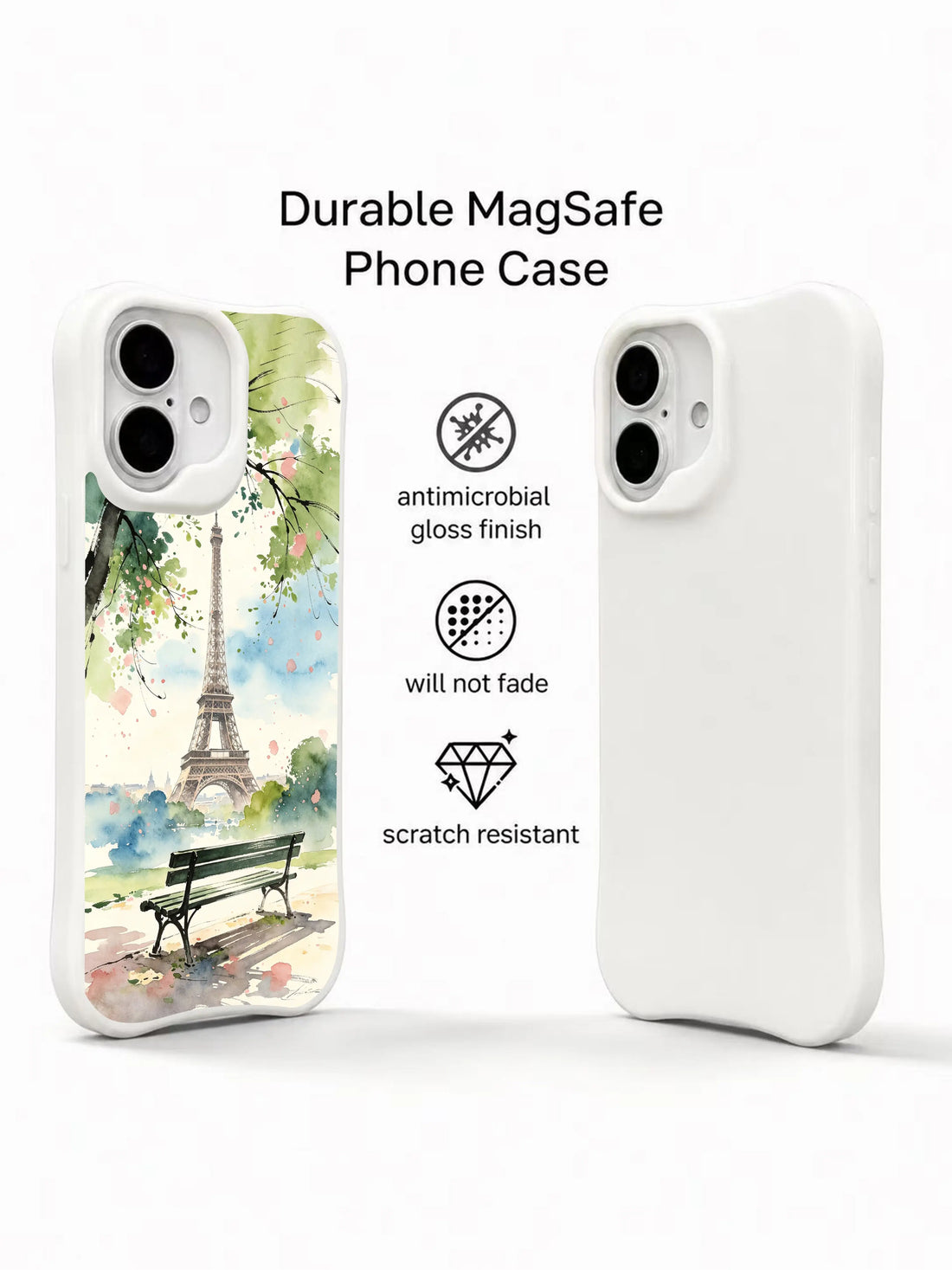 Aesthetic iPhone 16 Case With Romantic Paris Scene by PhoneCasing