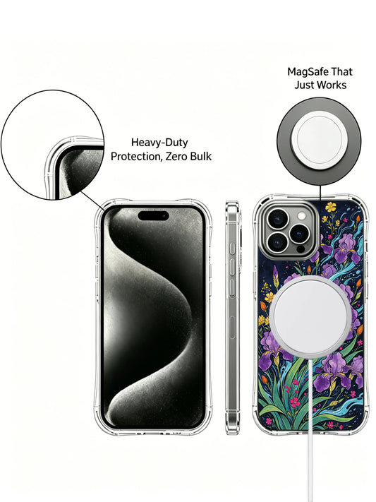 Calm iPhone 13 Pro Max Case with Purple Floral Current