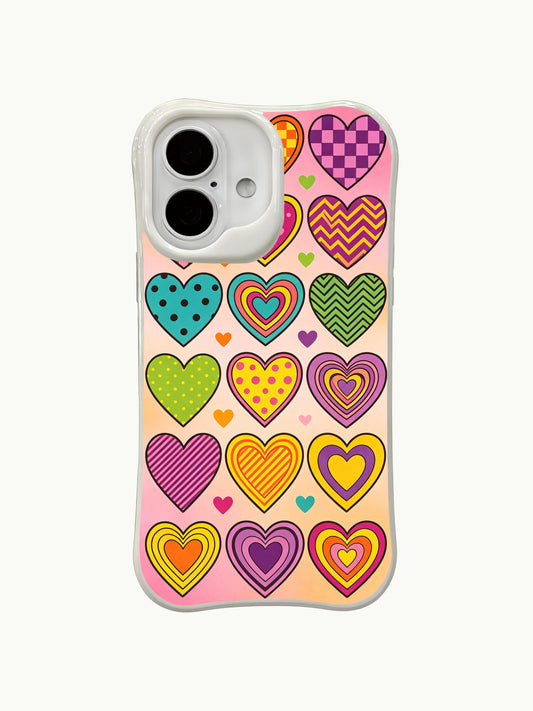 Unique iPhone 16 Plus Case gift with peach gradient heart design